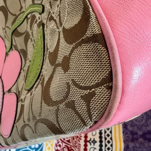 Y2K Coach Limited Edition Signature Bleecker Daisy Shoulder Bag PINK - Picture 9 of 14